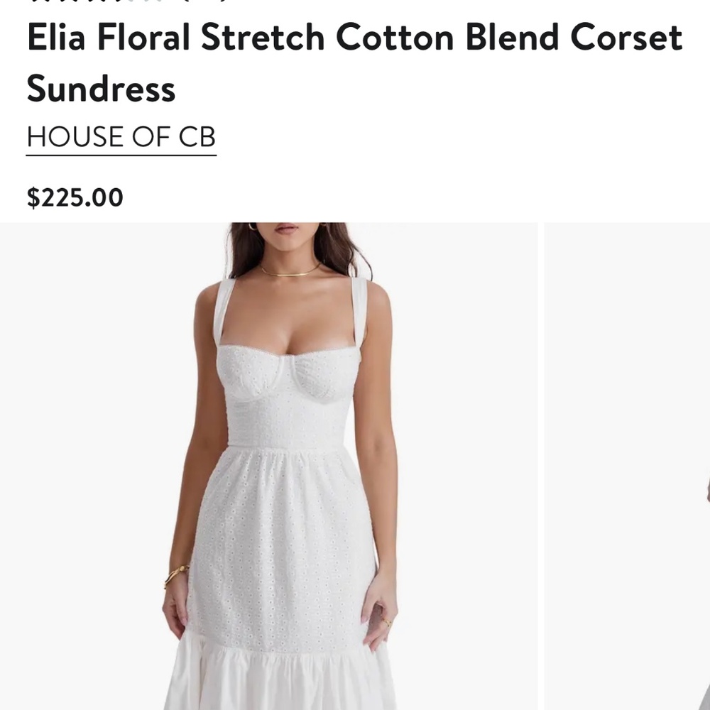 House of CB white corset sundress